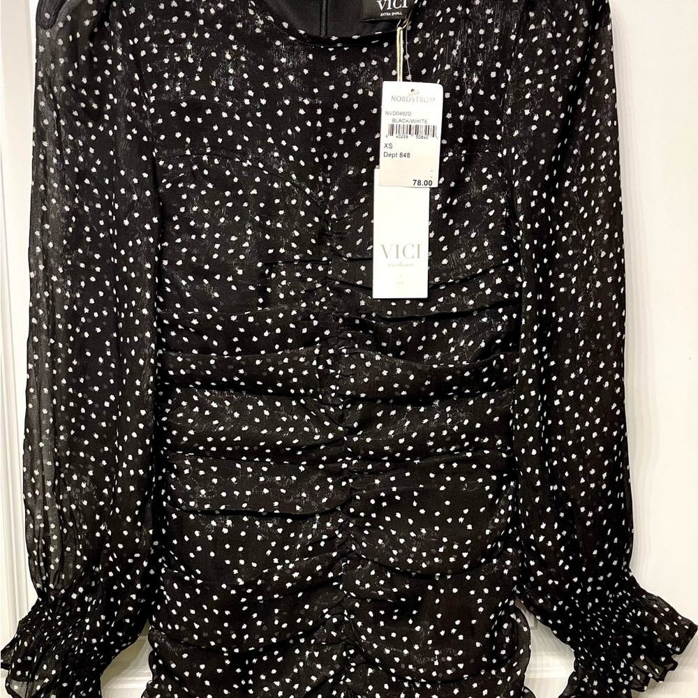 VICI Black Polka Dot Blouse